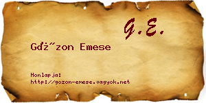 Gózon Emese névjegykártya