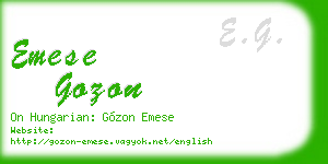 emese gozon business card